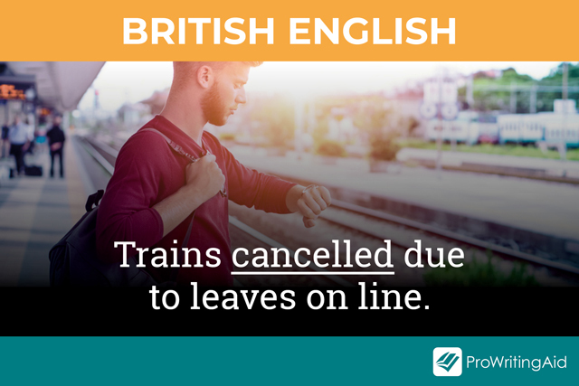 Image showing that cancelled is British
