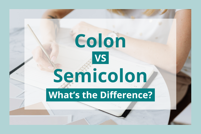 semicolon vs colon