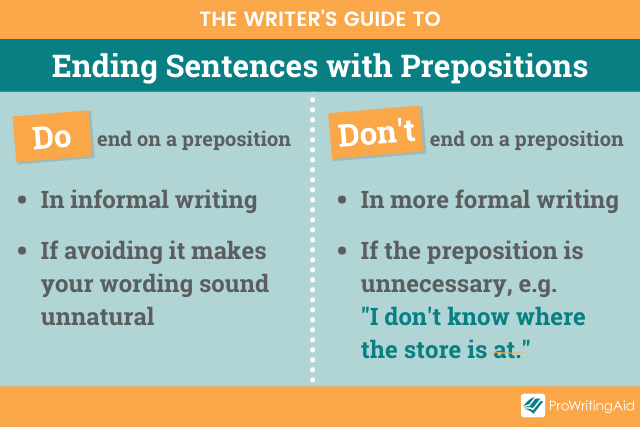 when to end a sentence with a preposition