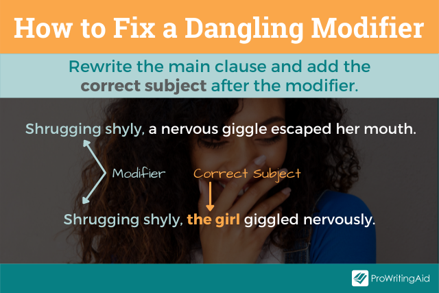 Image showing how fix dangling modifiers