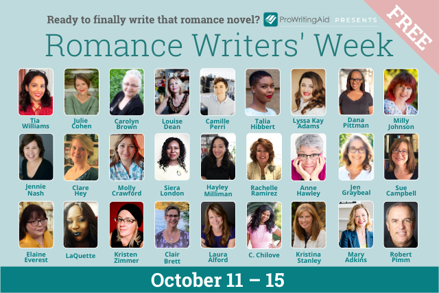 cover for romance writers’ week with headshots